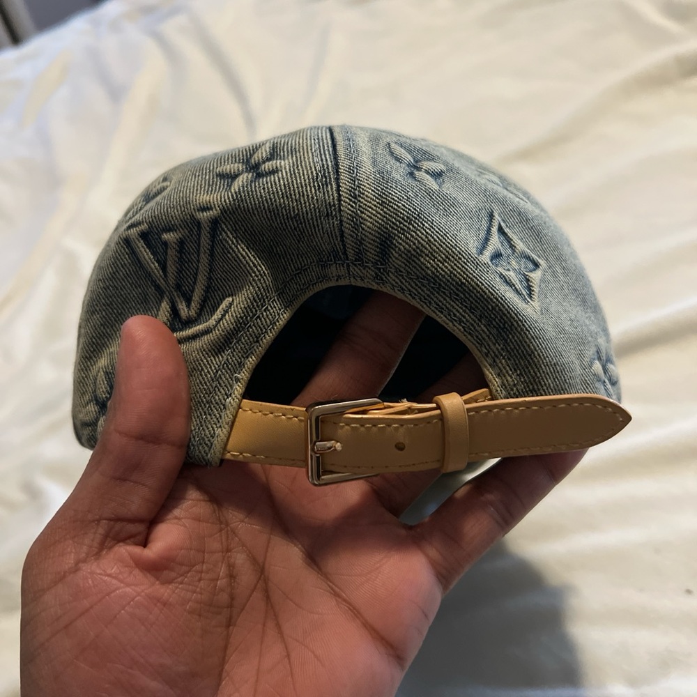 Louis Vuitton Denim Monogram Cap - Washed Blue - Picture 3 of 4